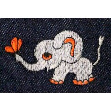 Design: Animals>Wild Animals>Elephants - Baby elephant with butterfly