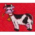 Product: Kitchen>Linen - Washcloth (Cow with bell)