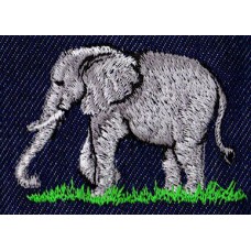 Design: Animals>Wild Animals>Elephants - Elephant eating grass