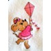 Product: Babies>Baby Cloths - Burp Cloth (Mouse with kite)