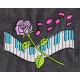 Design: Art>Music - Keys and rose