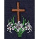 Design: Christian Art>Crosses - Cross and lilies