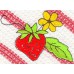 Product: Kitchen>Linen - Washcloth (Strawberry and little yellow flower)