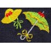 Product: Bags>Handbags - Vanity or Cosmetic Bag (Yellow hat and green parasol)