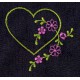 Design: Items>Hearts - Heart and five small flowers