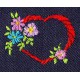 Design: Items>Hearts - Heart and four flowers