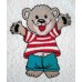 Product: Babies>Baby Cloths - Burp Cloth (Teddy waving)