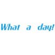 Design: Slogan - What a day!
