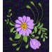 Product: Bags>Handbags - Grocery Bag (Pink and purple Daisies in a corner)