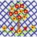 Product: Kitchen>Linen - Washcloth (Trees with flowers)