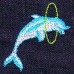Product: Bags>Purses - Snoepie Neck Purse (Dolphin with pink hula hoop)