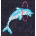 Design: Marine life>Dolphins - Dolphin jumps through hoop