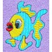 Product: Babies>Baby Cloths - Facecloth for Babies (Blue and yellow fish)