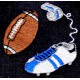 Design: Sports>Rugby - Rugby ball, boot and whistle