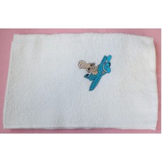 Product: Babies>Baby Cloths - Burp Cloth (Rabbit in toy plane)