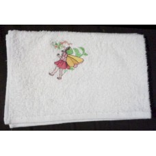 Product: Babies>Baby Cloths - Burp Cloth (Fairy looking at flowers)