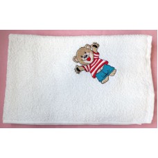 Product: Babies>Baby Cloths - Burp Cloth (Teddy waving)