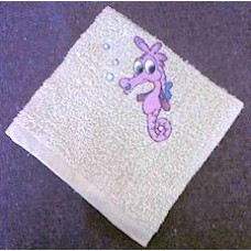 Product: Babies>Baby Cloths - Facecloth for Babies (Purple seahorse)