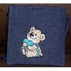 Product: Bags>Purses - Snoepie Neck Purse (Teddy with blue heart)