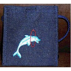 Product: Bags>Purses - Snoepie Neck Purse (Dolphin with red hula hoop)