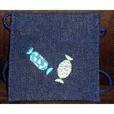 Product: Bags>Purses - Snoepie Neck Purse (Blue and green sweets)