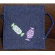Product: Bags>Purses - Snoepie Neck Purse (Green and purple sweets)