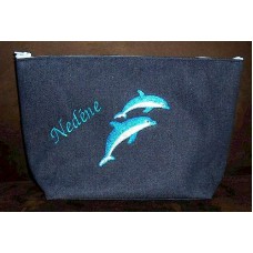 Product: Bags>Handbags - Vanity or Cosmetic Bag (Two dolphins)