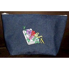Product: Bags>Handbags - Vanity or Cosmetic Bag (Bouquet on Bible)