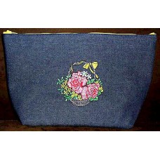 Product: Bags>Handbags - Vanity or Cosmetic Bag (Basket and roses)