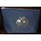 Product: Bags>Handbags - Vanity or Cosmetic Bag (Pennyfarthing with pink roses)