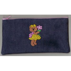 Product: Bags>Pen or Pencil Case (Teddy with flower)