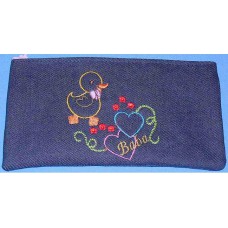 Product: Bags>Pen or Pencil Case (Duckling and hearts)