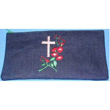 Product: Bags>Pen or Pencil Case (Cross with flowers)