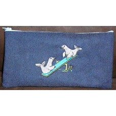 Product: Bags>Pen or Pencil Case - Small (Sea lions on see-saw)